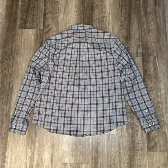 Jos. A. Bank Traveller Checkered Plaid Slim Fit Long Sleeve Button Down - XL - Picture 3 of 6